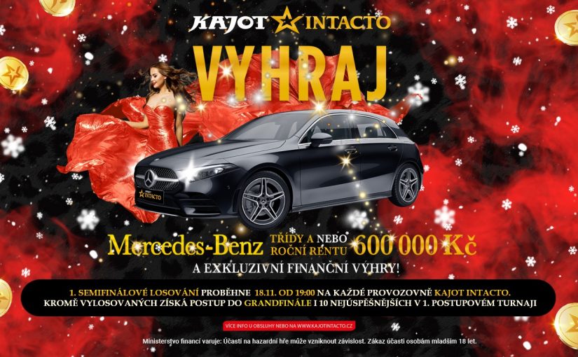 ŠTĚDRÉ VÁNOCE V KAJOT INTACTO! 1. SEMIFINÁLOVÉ LOSOVÁNÍ PROBĚHNE UŽ 18.11.