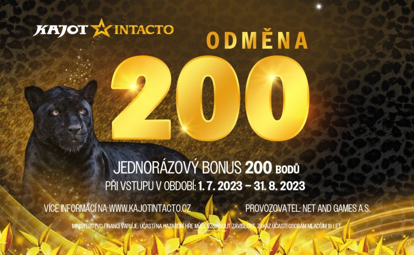 Odměna 200 v KAJOT INTACTO